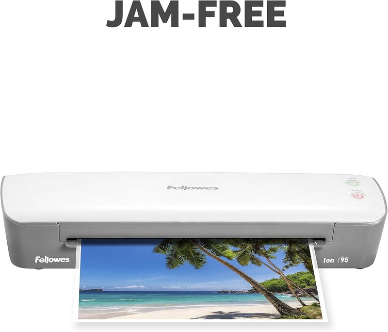 Fellowes Ion 95 Thermal Laminator for Home, School or Office with 15 Pouch Starter Kit, Easy to Use, Quick Warm-Up, Jam-Free (5247201) - Image 5